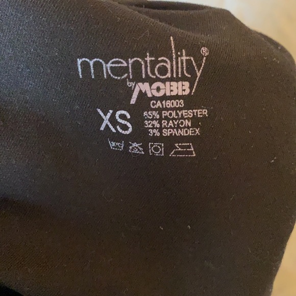 Mentality by Mobb Black straight leg scrub pants - Picture 3 of 3